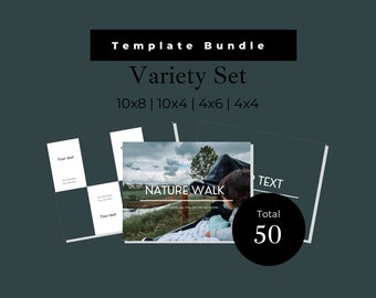 PAKIET SZABLONÓW | Zestaw różnorodny | CANVA | cyfrowy scrapbooking