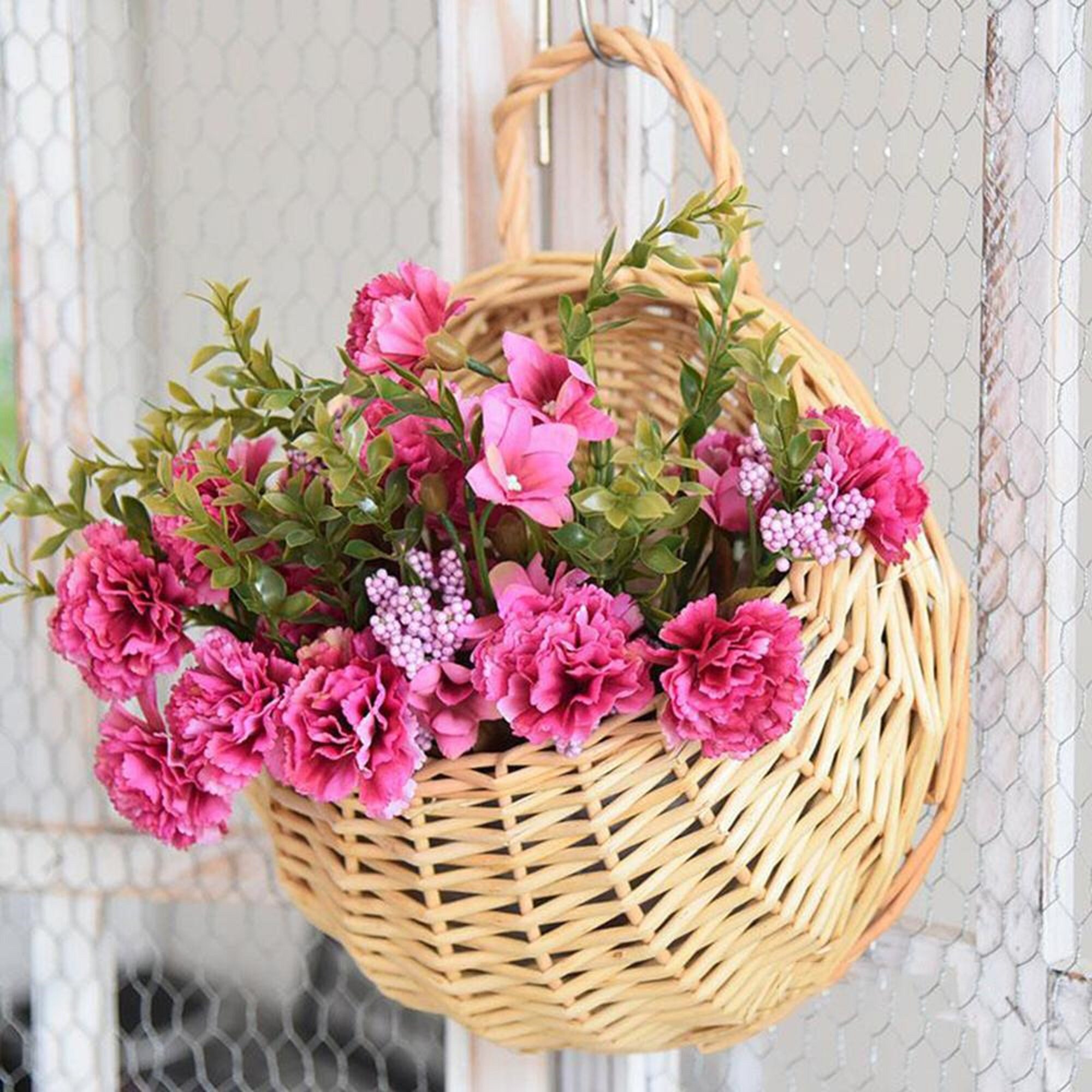 Garden Wallmounted Flower Basket Large Size Handmade Basket Etsy
