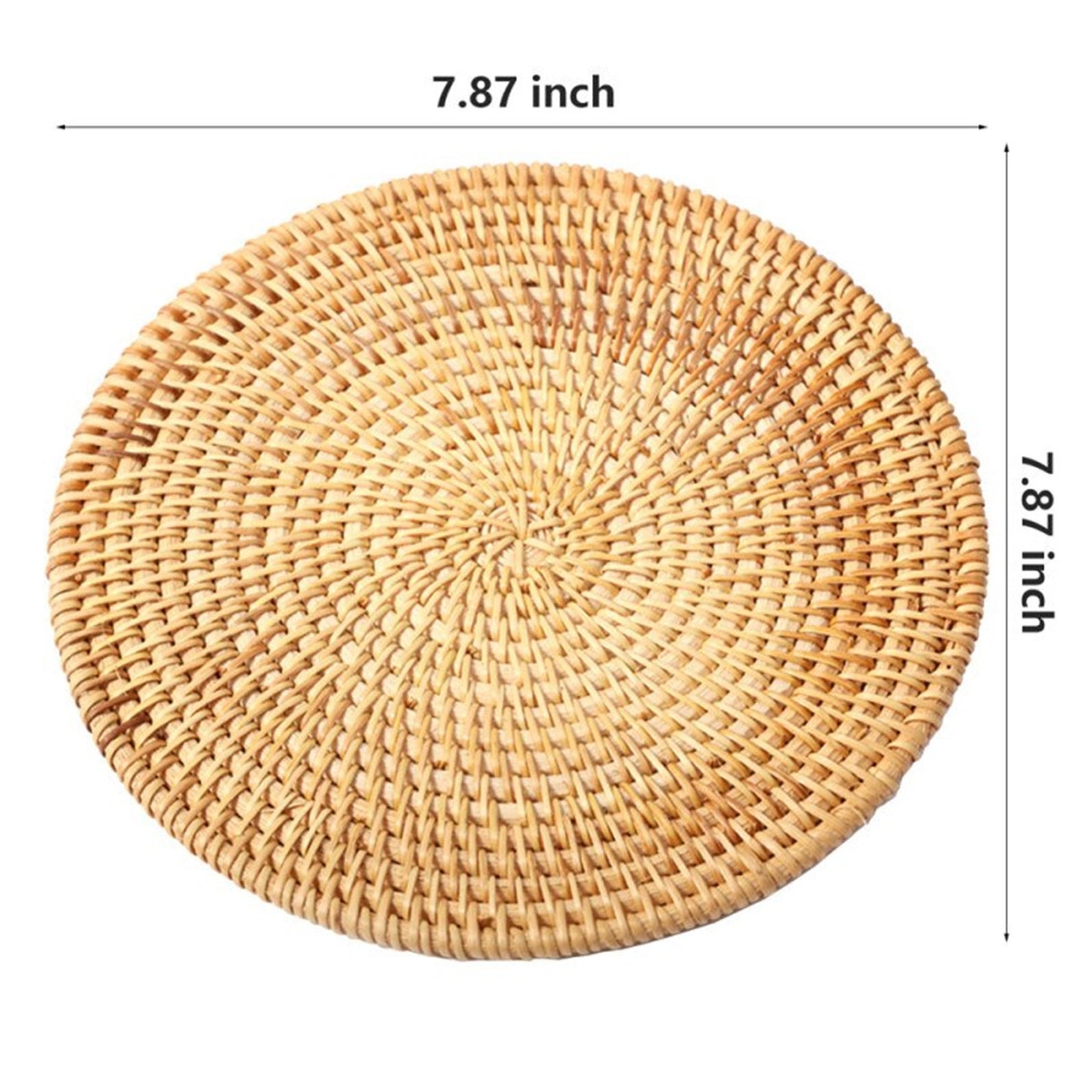 Round Rattan Placemats Vintage Rattan Weaving Coasters Dining Etsy