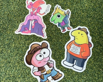 Smiling Friends in Costume: Sticker Edition!