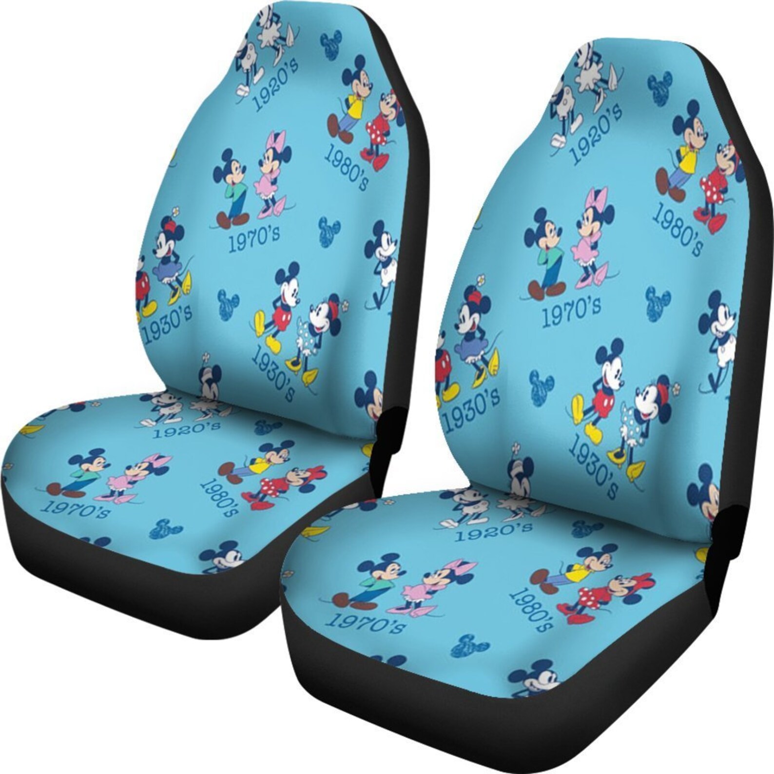 Disney Cartoon Mickey Mouse Car Seat Covers Personalized Etsy