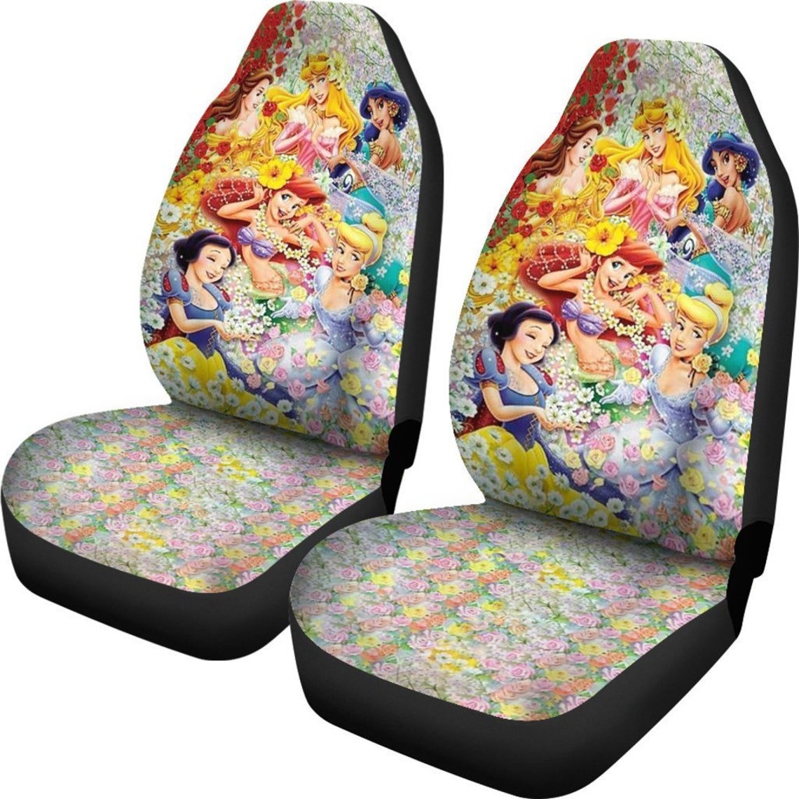 Disney Art Design All Princess Car Seat Covers Personalized Etsy
