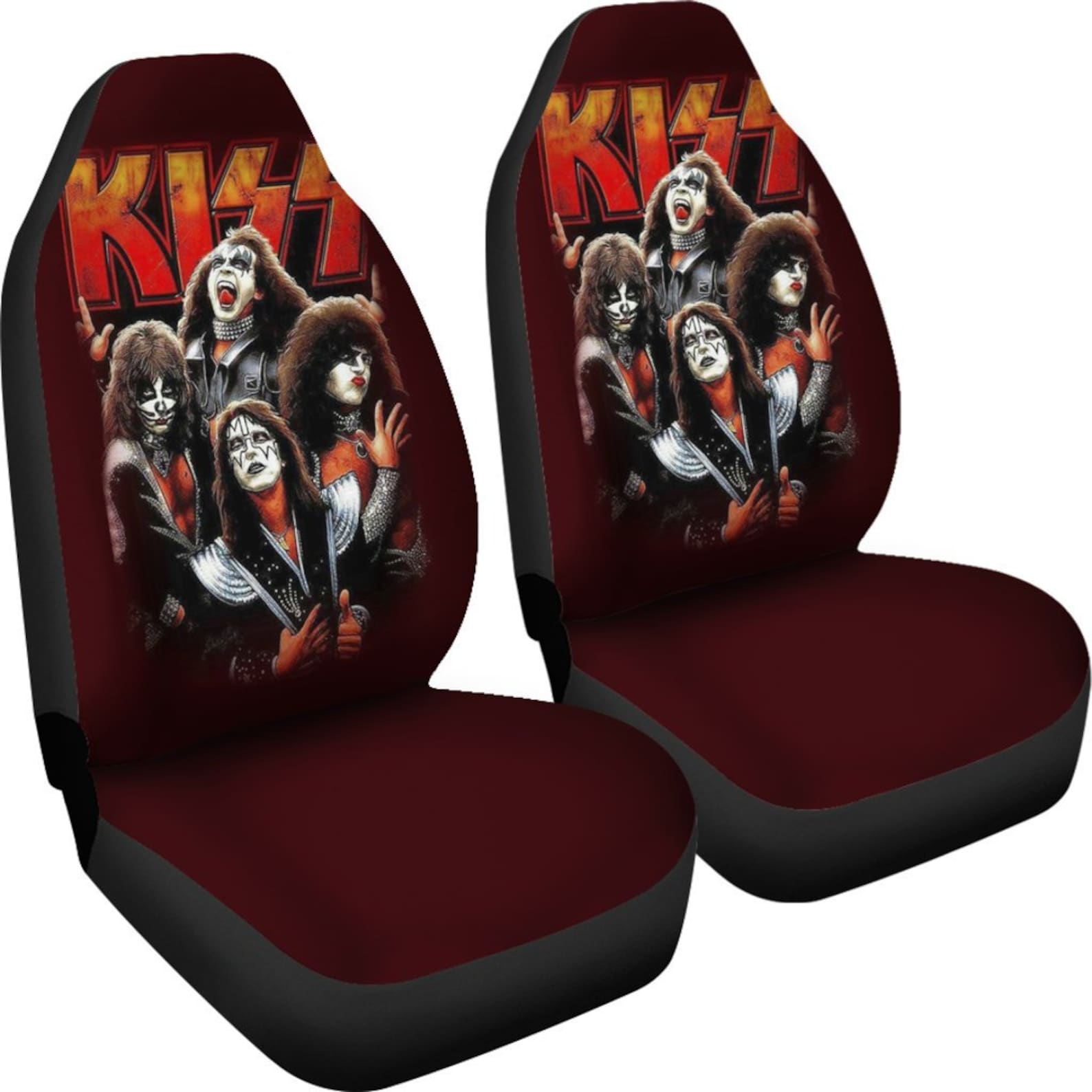 Rock Band Kiss Band Art Car Seat Covers Amazing Gift Etsy