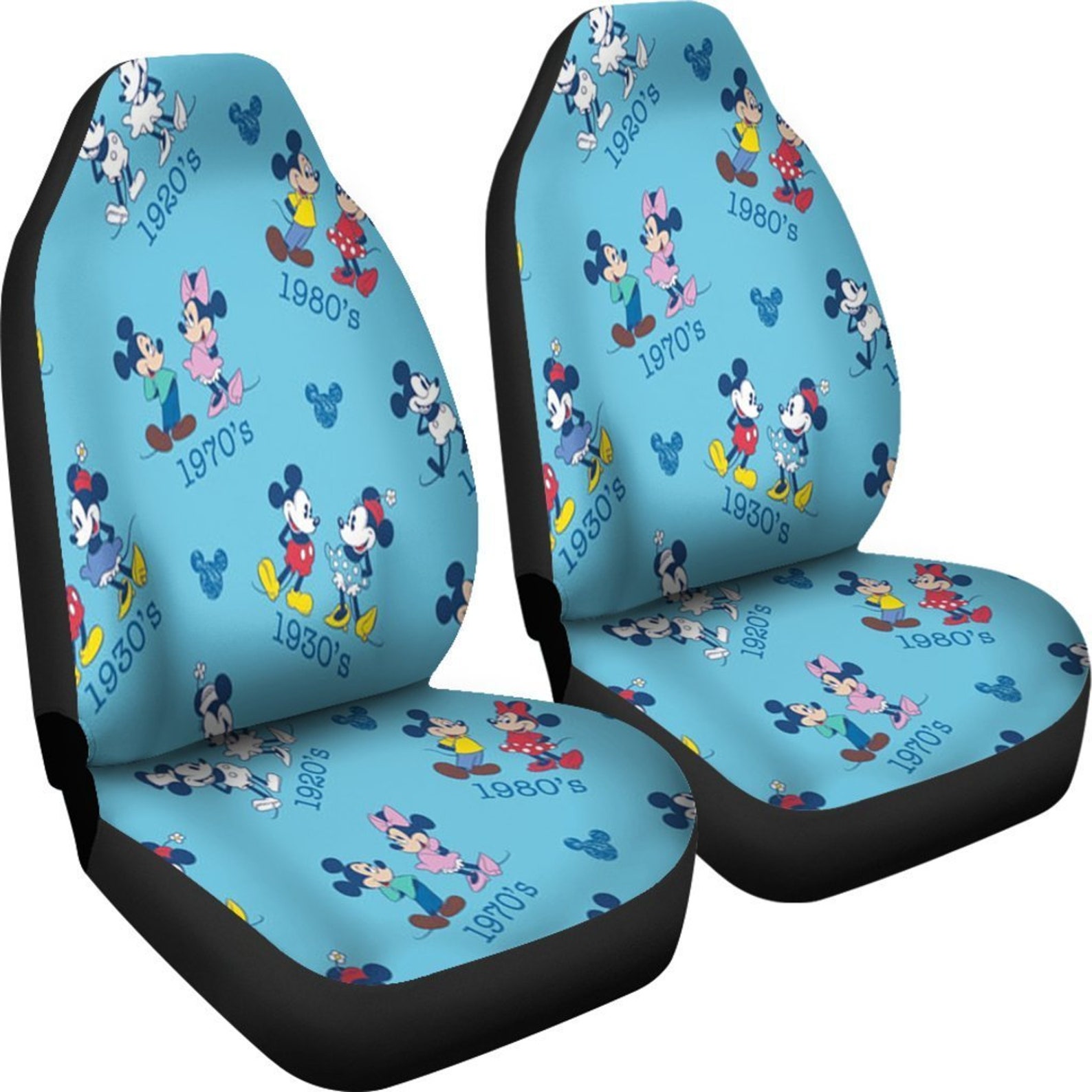 Disney Cartoon Mickey Mouse Car Seat Covers Personalized Etsy