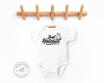 Just Hatched Baby Bodysuit | Birth Announcement Baby Romper, Cute Baby Clothes, New Baby Gift