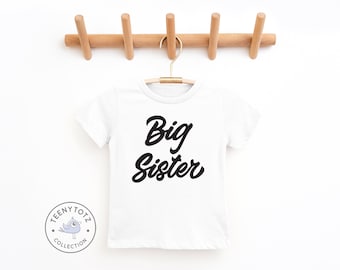 Big Sister Shirt | Big Sister Kids Tee, Cute Big Sister Shirt, Big Sister Kids Tee, Baby Shower Gift