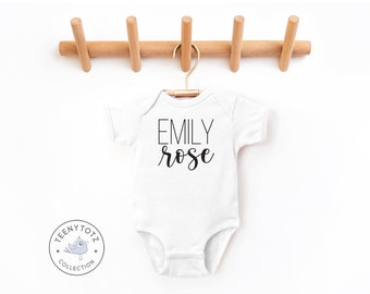 Personalized Baby Name Bodysuit | Custom Baby Romper, Boho Kids Name Bodysuit, Unique Baby Clothes
