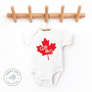 Canadian Baby Bodysuit | Cute Eh Baby Romper, Hipster Baby Bodysuit, Cute Baby Romper, Baby Shower Gift