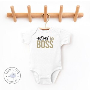 Mini Boss Bodysuit | Boss Baby Romper, Cute Baby Bodysuit, Funny Baby Clothes, Baby Shower Gift