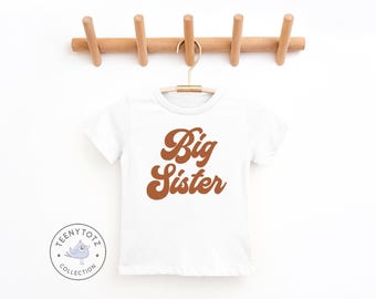 Big Sister Retro Shirt | Kids Toddler Tee, Retro Big Sister Shirt, Cute Kids Tee, Vintage Kids Shirt