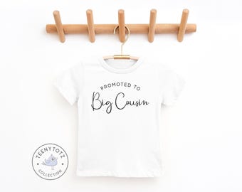 Promoted To Big Cousin Shirt | Big Cousin Kids Tee, Cute Big Cousin Gift, Big Cousin Kids Shirt
