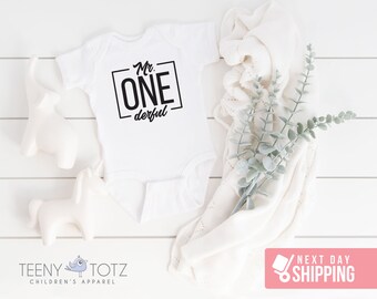 Mr. ONEderful Onesie® | First Birthday Baby Onesie®, Cute Baby Onesie®, Funny Baby Clothes, Baby Shower Gift