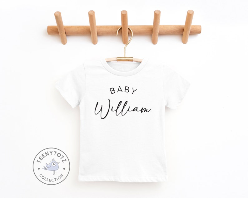 Personalized Baby Name Bodysuit Custom Name Baby Romper, Pregnancy Announcement Name Baby Bodysuit image 3