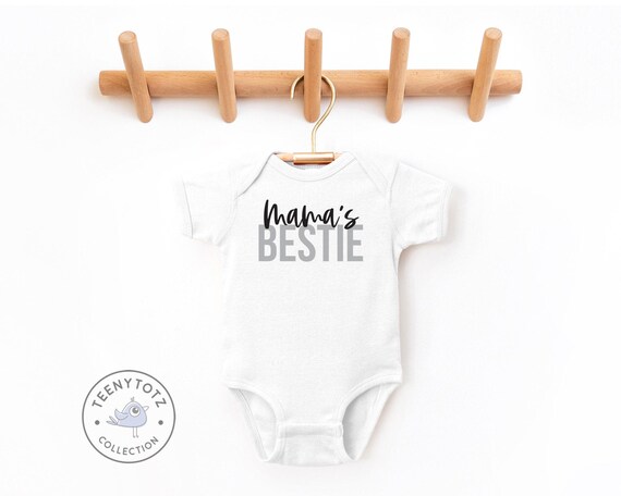 Mama's Bestie Bodysuit Best Friend Baby Romper, Unisex Baby