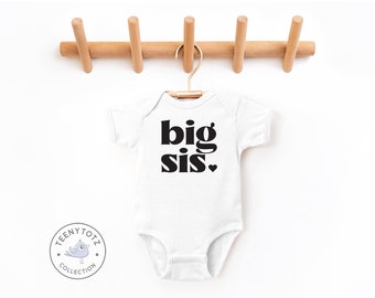 Big Sis Baby Bodysuit | Big Sister Baby Romper, Cute Sister Bodysuit, Baby Announcement Romper, Baby Shower Gift