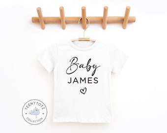 Personalized Baby Name Shirt | Custom Name Baby Tee, Pregnancy Announcement Name Baby T-Shirt