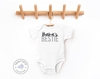 Mama's Bestie Bodysuit | Best Friend Baby Romper, Unisex Baby Clothes, Baby Shower Gift