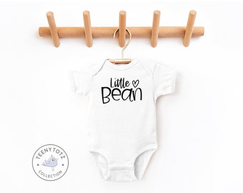 Little Bean Bodysuit | Hipster Baby Romper, Cute Baby Bodysuit, Funny Baby Clothes, Baby Shower Gift