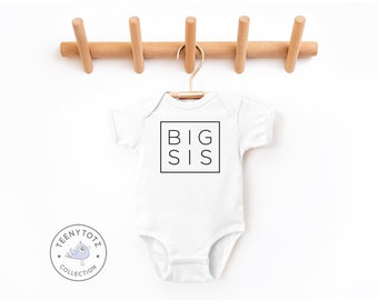 Big Sis Bodysuit | Big Sister Baby Romper, Cute Sister Bodysuit, Baby Announcement Romper, Baby Shower Gift