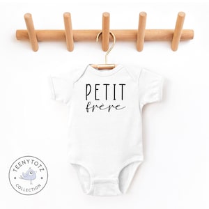 Petit Frère Bodysuit | Cute Little Brother Baby Romper, Cute Brother Bodysuit, French Baby Clothes, Baby Shower Gift