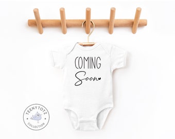 Coming Soon Baby Bodysuit | Pregnancy Announcement Baby Romper, Pregnancy Baby Reveal Bodysuit, Baby Shower Gift