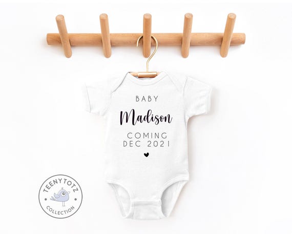 Personalized Baby Name Shirt Baby Announcement Tee, Cute Baby