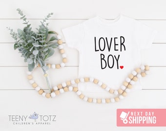 Lover Boy Shirt | Cute Valentines Shirt, Valentines Day Kids Clothes, So Loved Baby Gift