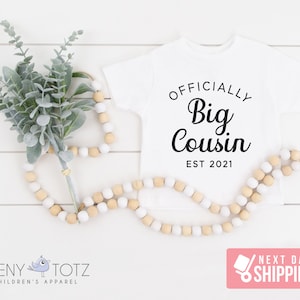 Officially Big Cousin Shirt | Big Cousin Kids Shirt, Cute Big Cousin Gift, Big Cousin Kids Tee