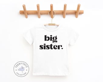 Big Sister Shirt | Big Sister Kids Tee, Cute Big Sister Shirt, Big Sister Kids Tee, Baby Shower Gift