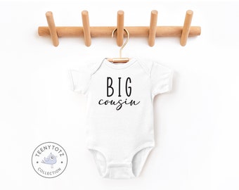 Big Cousin Bodysuit | Cute Big Cousin Baby Romper, Cute Cousin Bodysuit, Baby Shower Gift