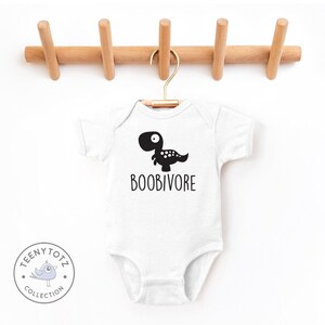 Boobivore Baby Bodysuit | Dinosaur Baby Romper, Breastfeeding Bodysuit, Cute Baby Romper, Baby Shower Gift