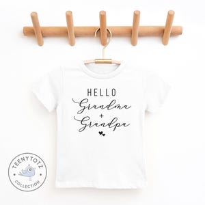 Hello Grandma and Grandpa Shirt | Grandparents Announcement Baby Shirt®, Cute Baby Clothes, Baby Shower Gift