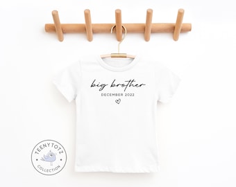 Personalized Big Brother Shirt | Cute Big Brother Kids Tee, Big Brother Toddler Shirt, Baby Shower Gift