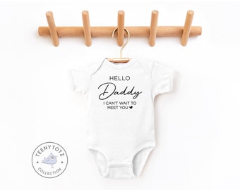 Hello Daddy Baby Bodysuit | I Love My Daddy Romper, Cute Daddy Bodysuit