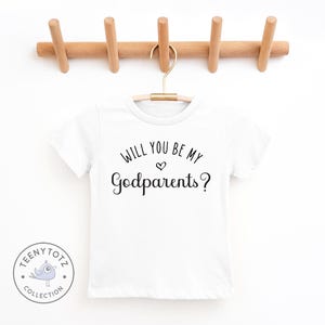 Will You Be My Godparents Shirt | Baby Announcement Bodysuit, Cute Baby Bodysuit, Baby Shower Gift