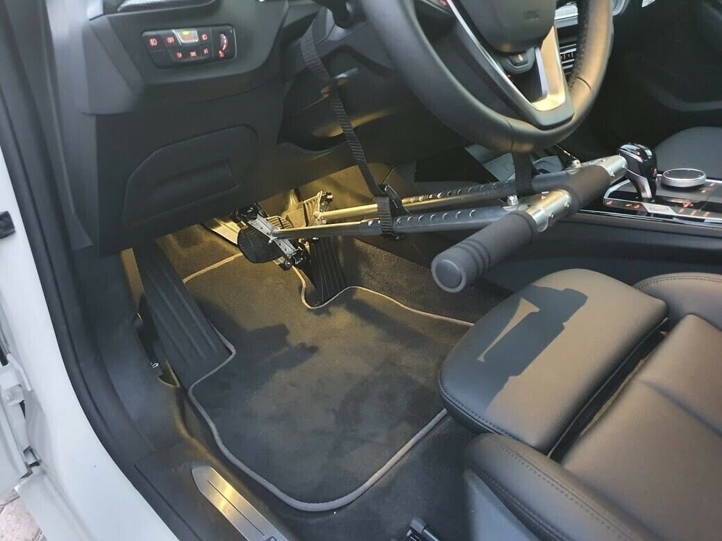 Portable Hand Controls For Automatic Car. Disability Driving Aids Handicap - Car Hand Controls - SCI (Black HANDLE WITH BLACK STRAP