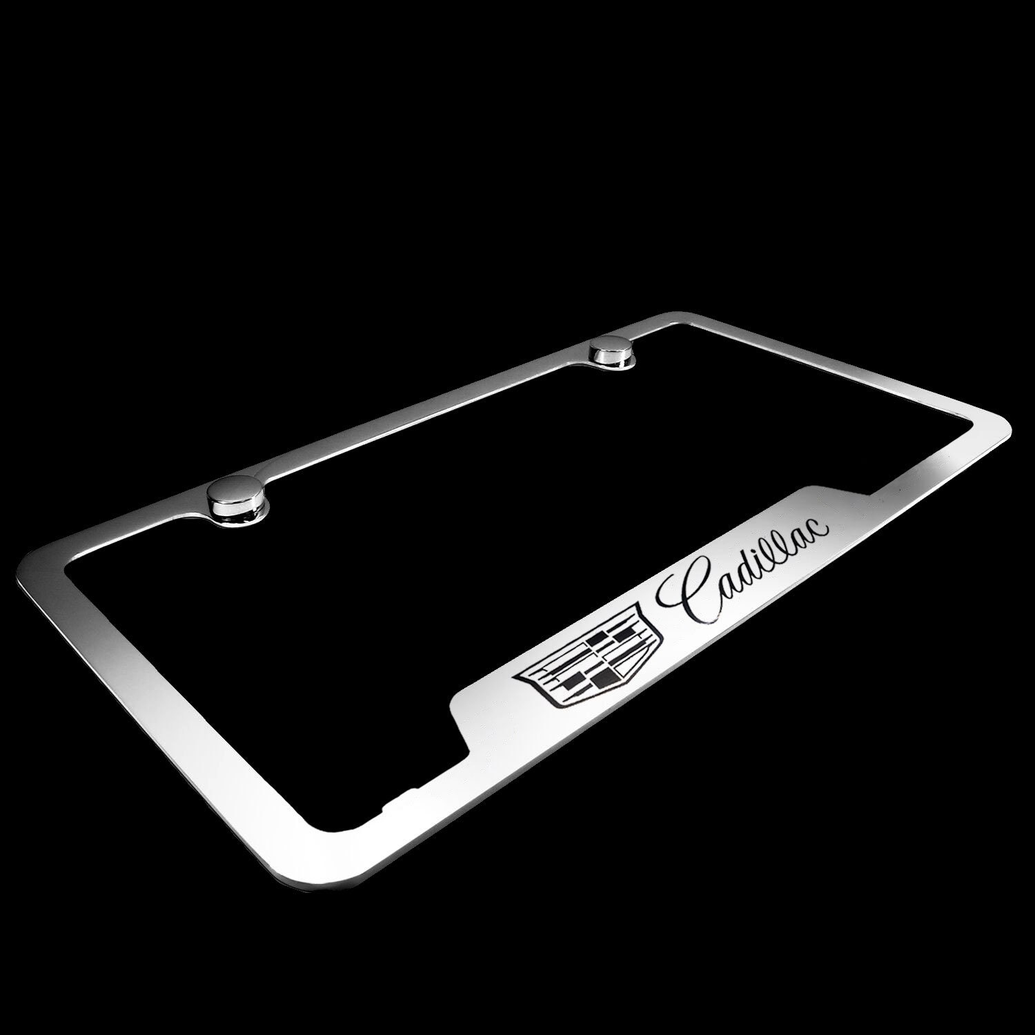 Brand New 2PCS Cadillac Chrome Stainless Steel License Plate Etsy