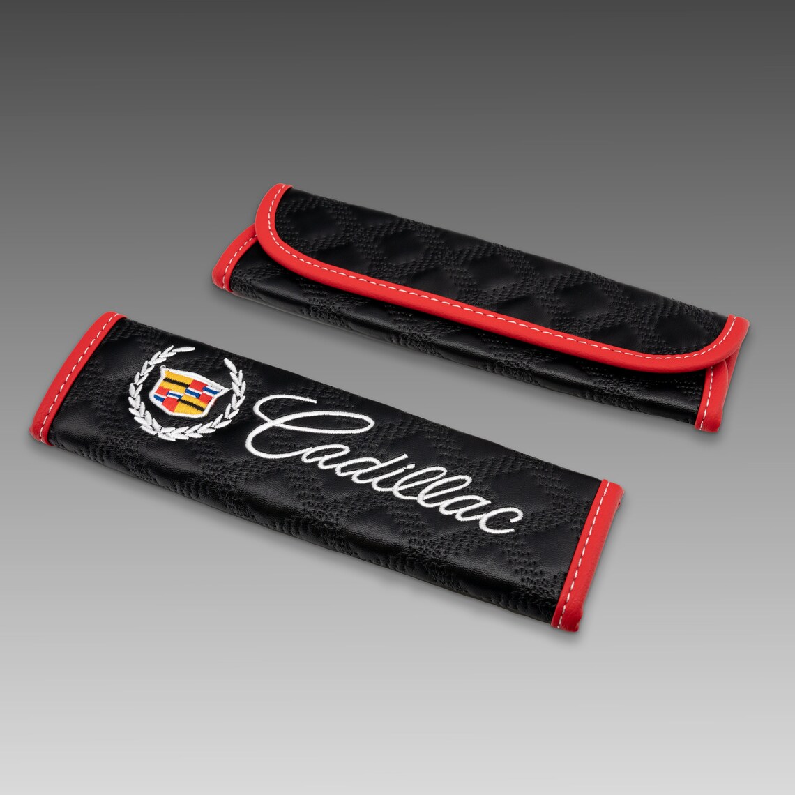 Brand New 2PCS Cadillac Black Leather Auto Car Seat Belt Etsy