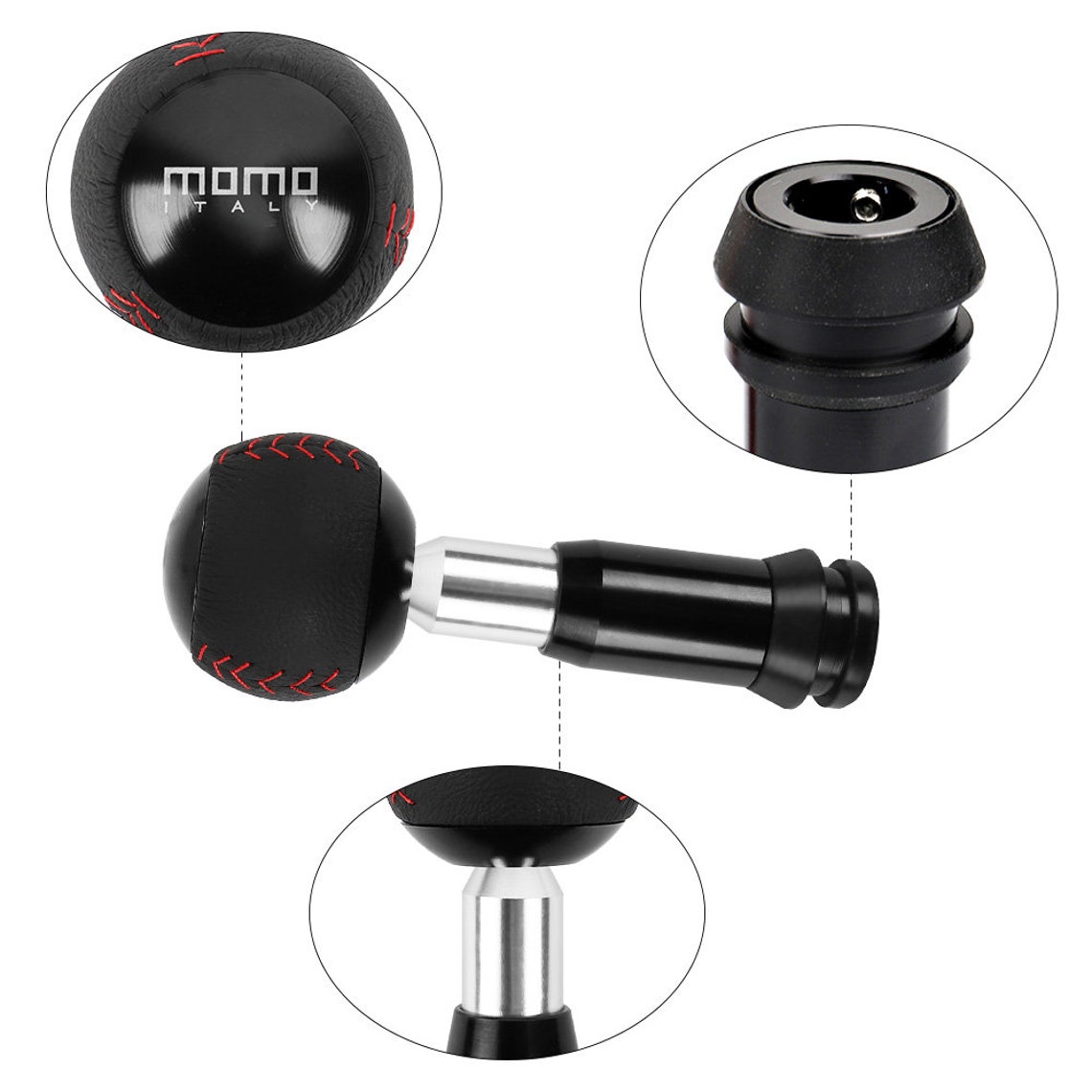 Brand New Momo Leather Black Round Ball Shift Knob Automatic Etsy