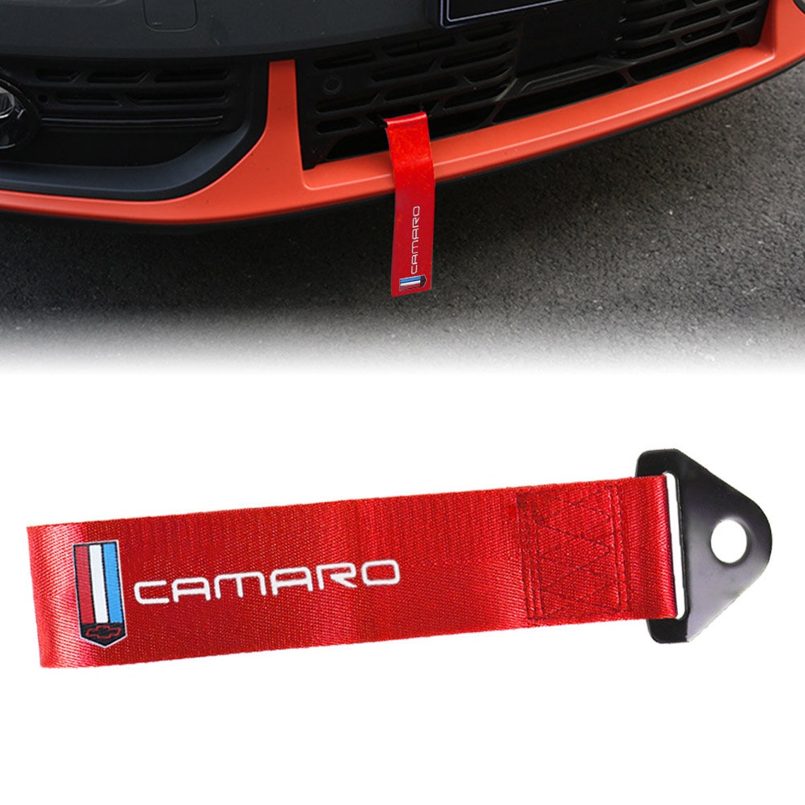 Brand New Camaro Race High Strength Red Tow Towing Strap Hook Etsy