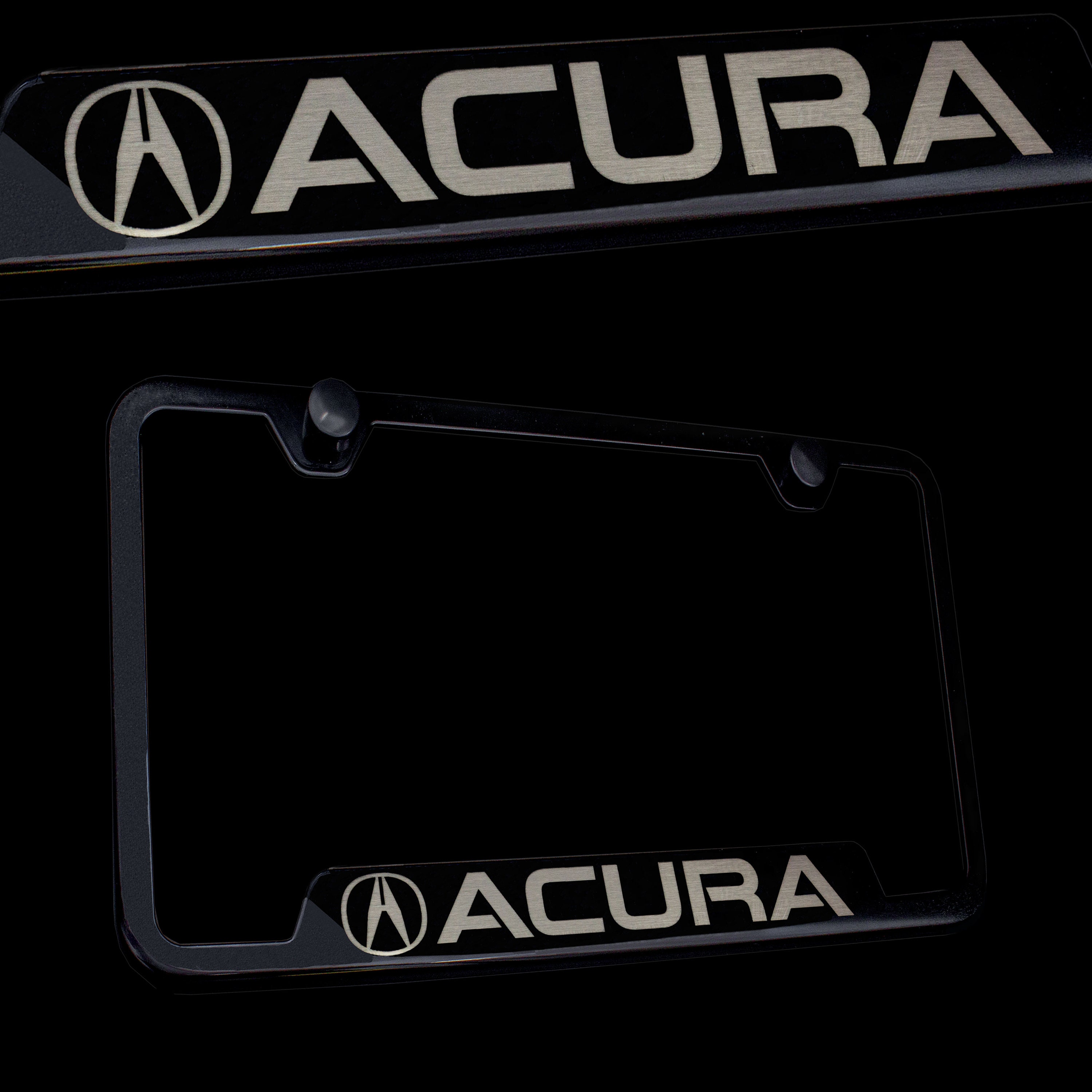 Brand New 1PCS Acura Black Stainless Steel License Plate Frame Etsy