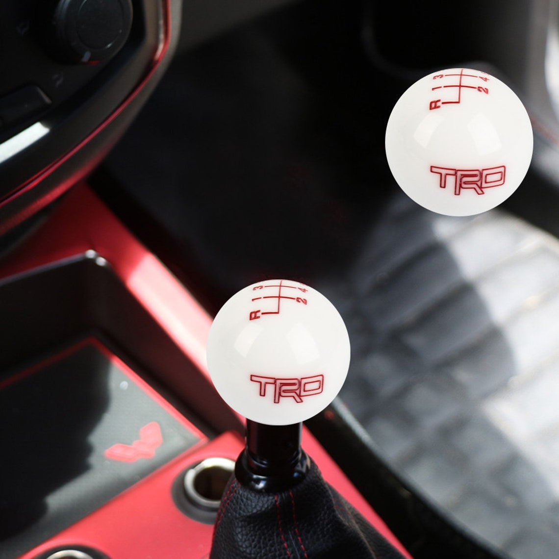 Brand New TRD White ball Round Shift knob 6 Speed For TOYOTA Etsy