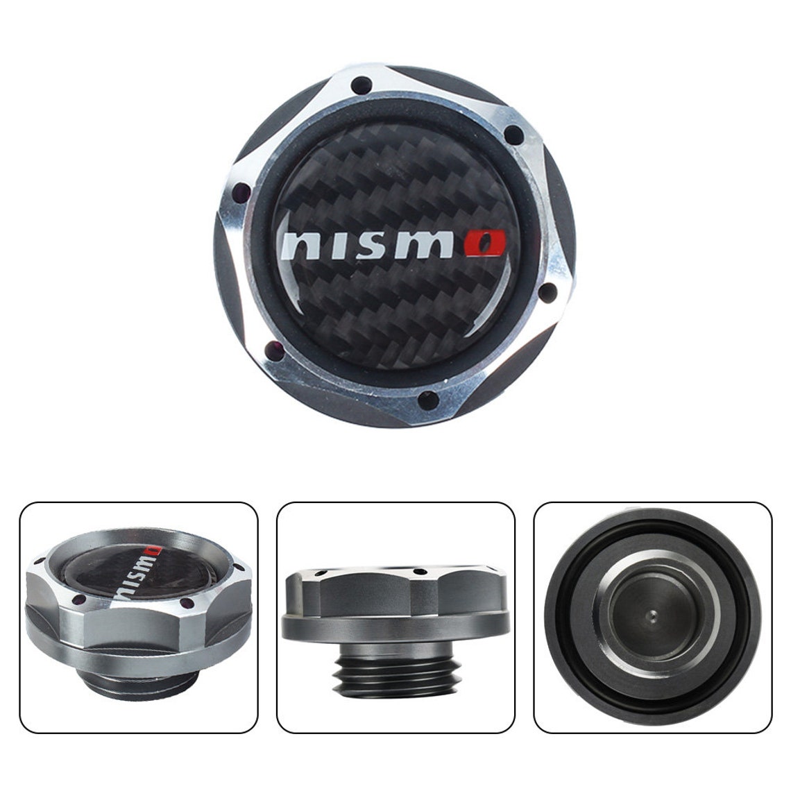 Brand New Jdm Gunmetal Engine Oil Cap With Real Carbon Fiber Etsy