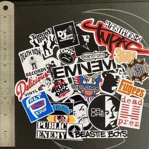 Hip Hop Legends Mega Vinyl Sticker Set #2 - 24 Stickers Tupac Biggie Def Jam Onyx