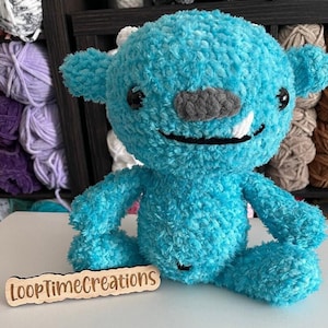 Blue Monster Toy/Crochet monster/Stuff Monster