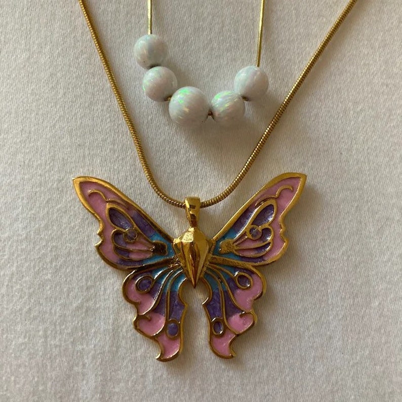 Barbie Fairytopia Mermaida Charm Butterfly Necklaces Etsy