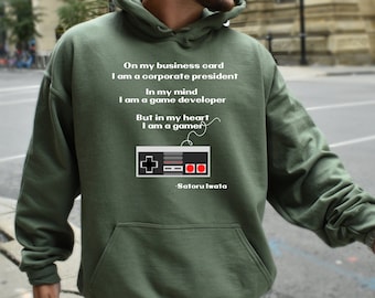 Nintendo I'm a Gamer Hoodie, Quote from Satoru Iwata, Gamer Gift, Nintendo Hoodie, Unisex Hoodie, Holiday Gift for Gamers, Video Game Hoodie