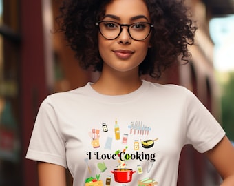 I Love Cooking Shirt, Cook Tee, Cooking Shirt, Chef Shirt, Chef Gift, Gift for Chef, Gift for Cook, Foodie Shirt, Foodie Gift, Cooking Gift