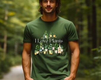 I Love Plants Shirt, Plant Lover Gift, Cute Plant Shirt, Plant Lover Shirt, Plant Shirt, Just One More Plant, Plant Lady T-Shirt