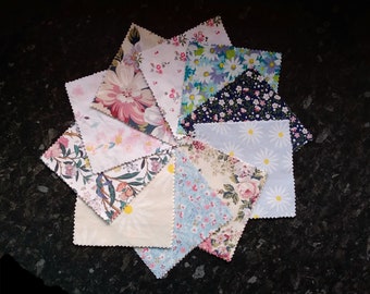 Floral Fantasy Charm Pack: 5-inch Cotton Fabric Squares for Quilting